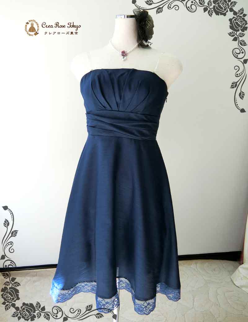 [シャーリー]ラインの綺麗な編み上げ上品お嬢様パーティードレス