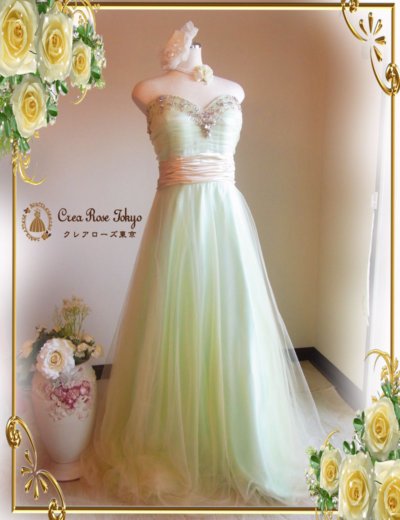 [ファンシードレス]キラキラチュールのロングドレス　S～Mサイズ　発表会