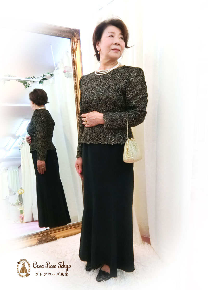 [エルビィ]ジャケットいらずの品のある洋装マザーズドレス、叔母様祖母様
