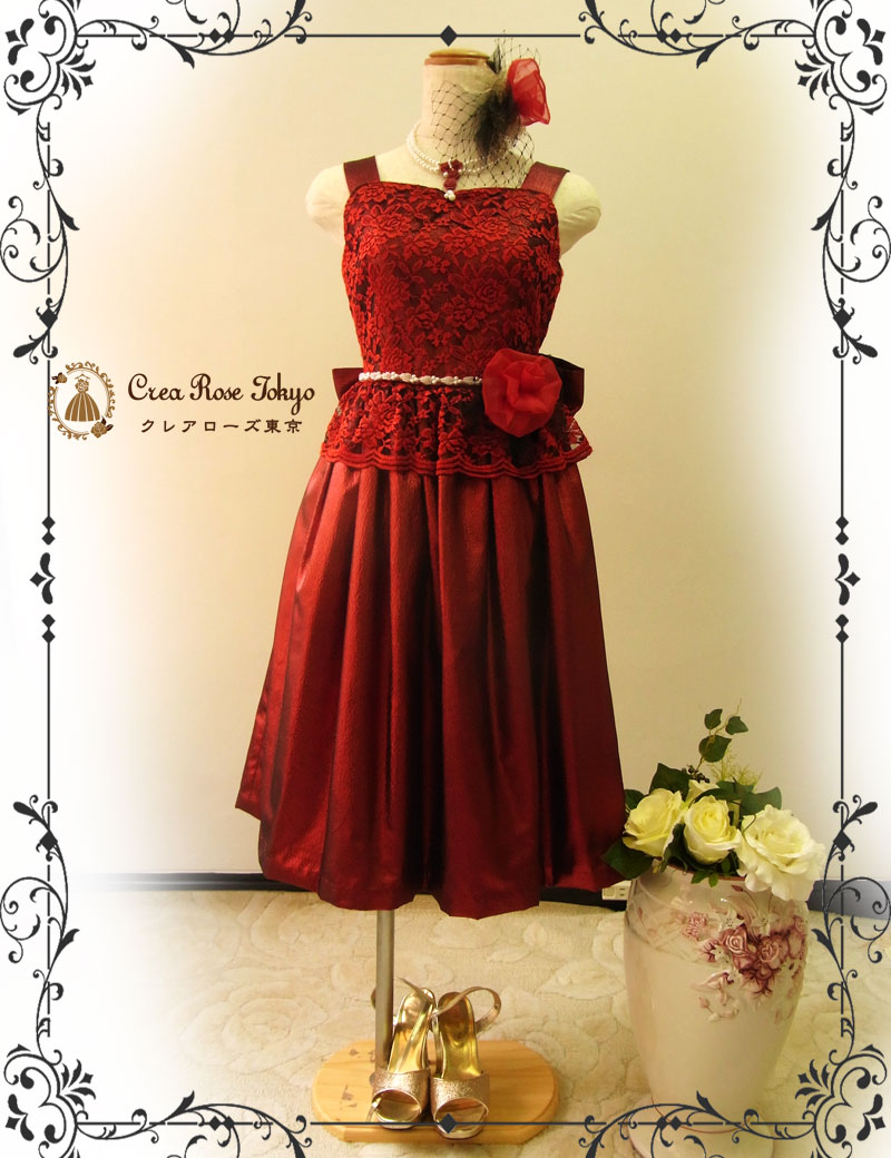 [メリーアンヌ]オリジナル！深い赤が綺麗なルージュドレス
