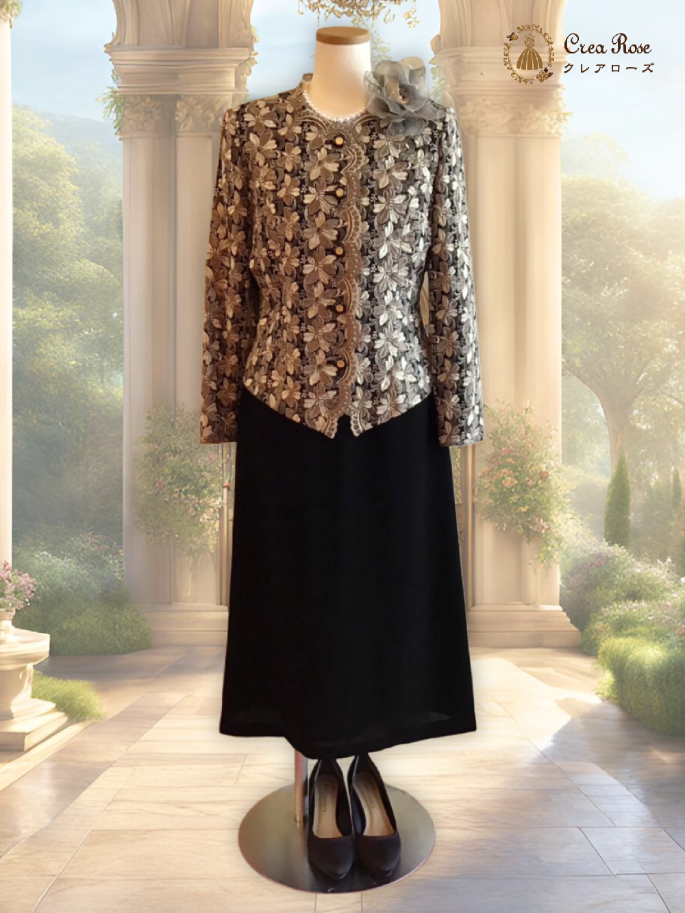 細身のお祖母様フォーマルドレス東大宮