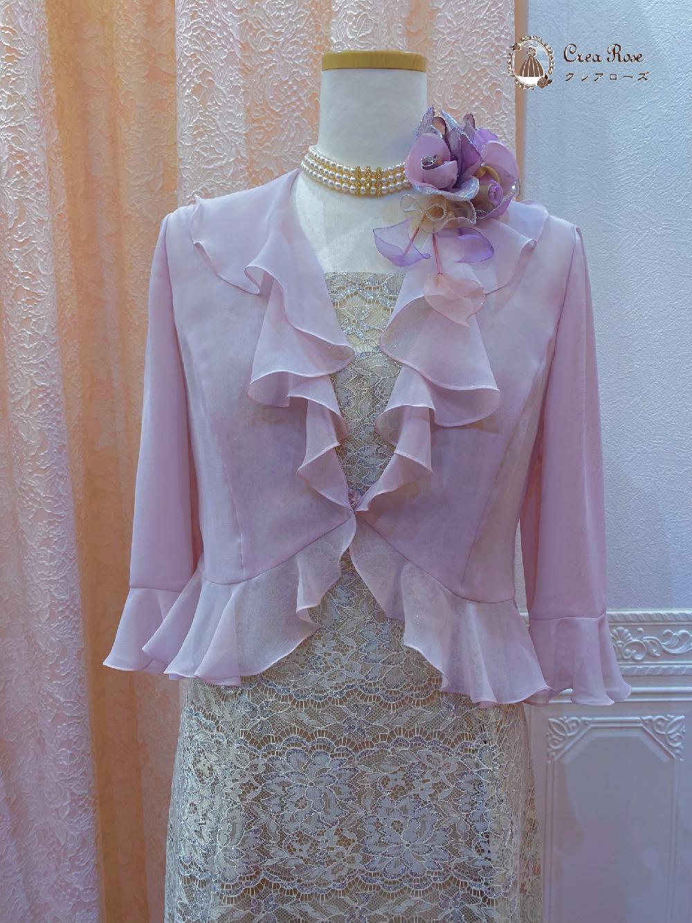 横浜元町　【マリアベレンドレス＋クレーミーピンクボレロ】優しさあふれる装いは様々な場面に活躍します