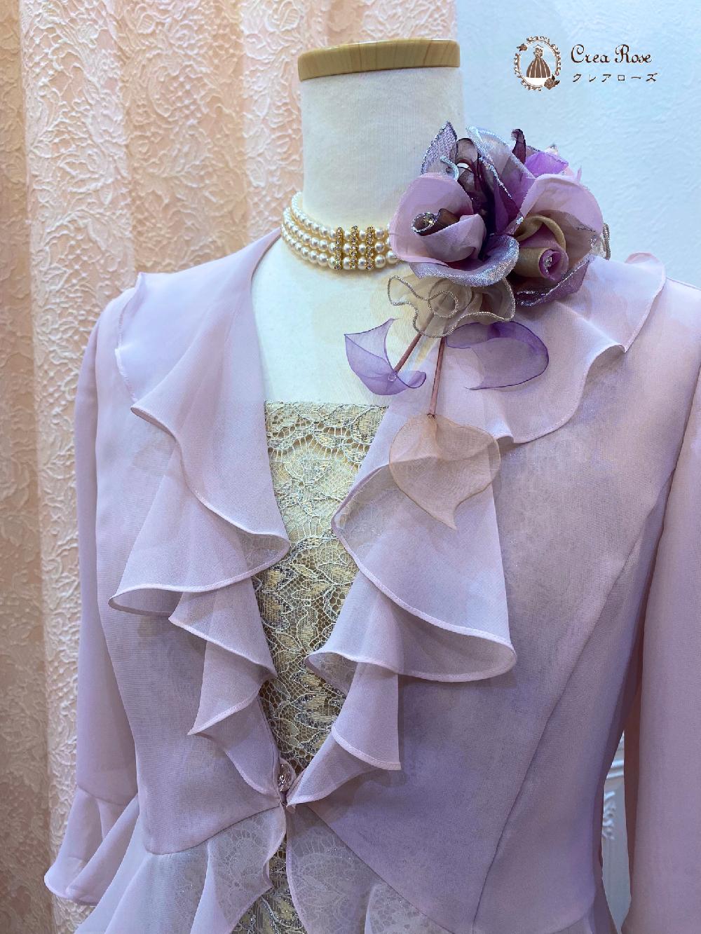 横浜元町　【マリアベレンドレス＋クレーミーピンクボレロ】優しさあふれる装いは様々な場面に活躍します