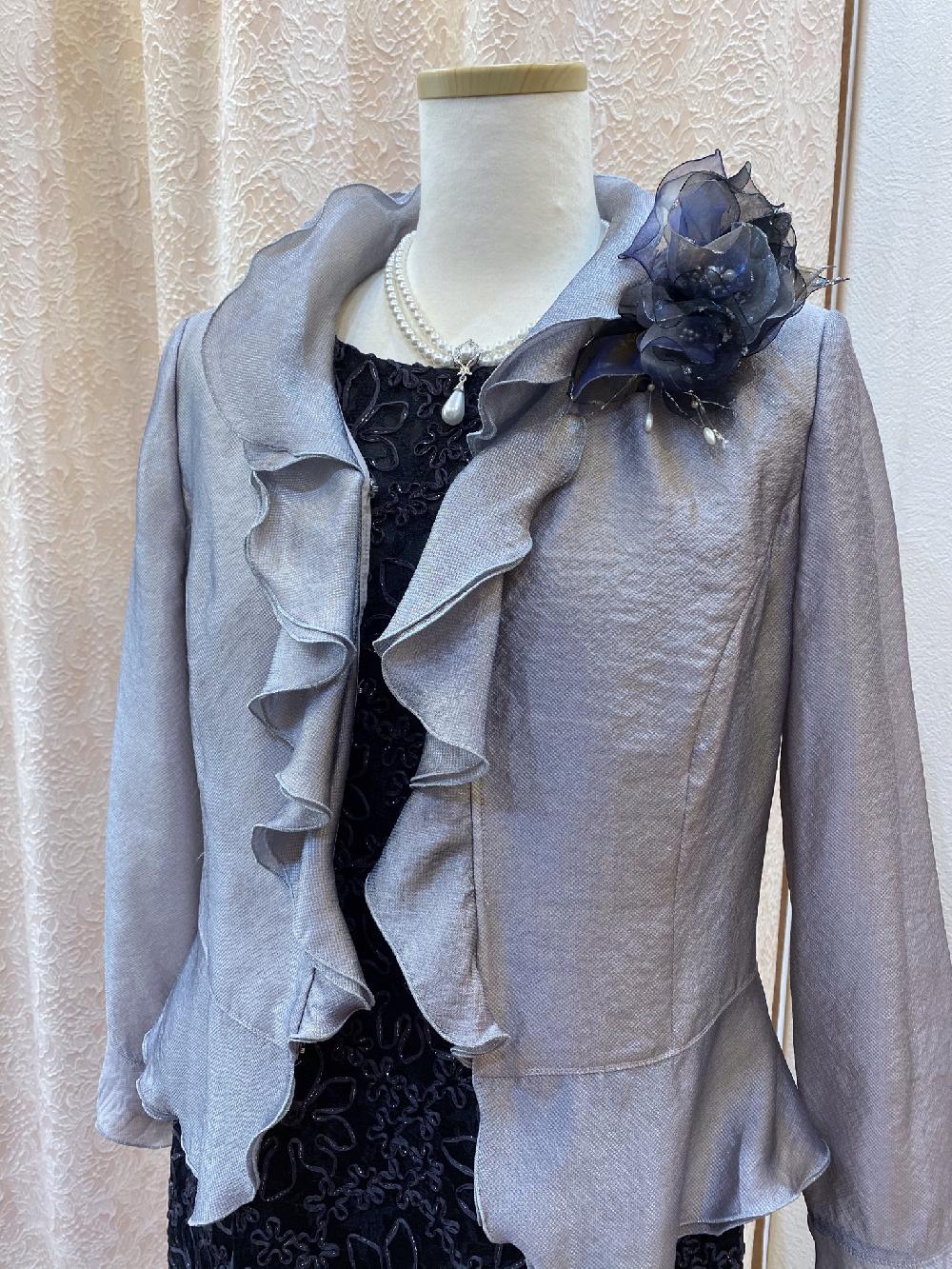 【ブーゲンビリアドレス＋マキシムジャケット】コーディネート２点セット　結婚式ご親族様ドレス