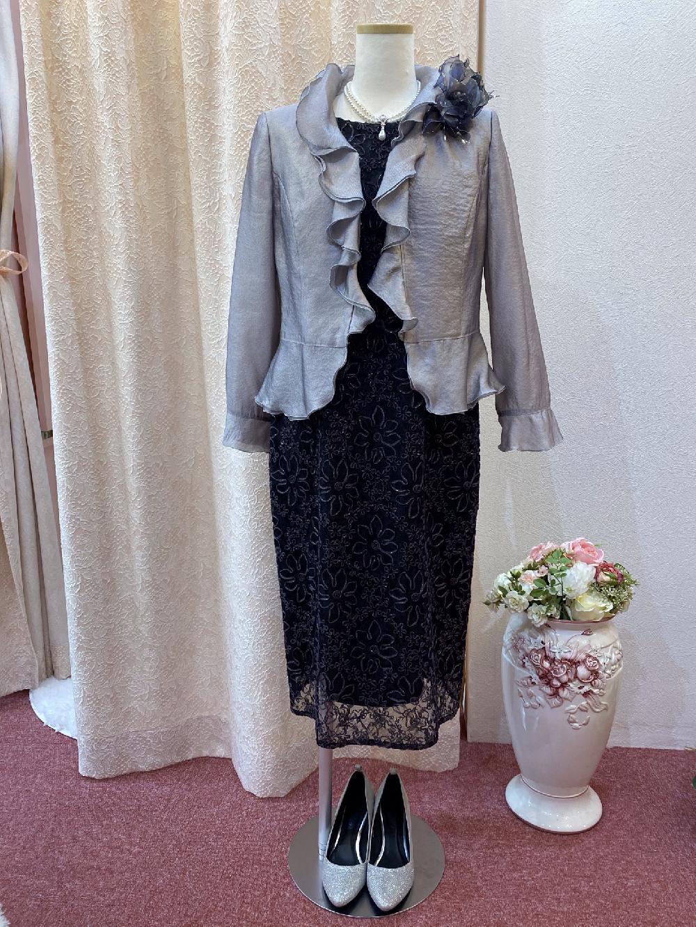 【ブーゲンビリアドレス＋マキシムジャケット】コーディネート２点セット　結婚式ご親族様ドレス