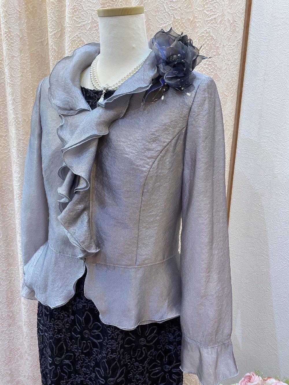 【ブーゲンビリアドレス＋マキシムジャケット】コーディネート２点セット　結婚式ご親族様ドレス