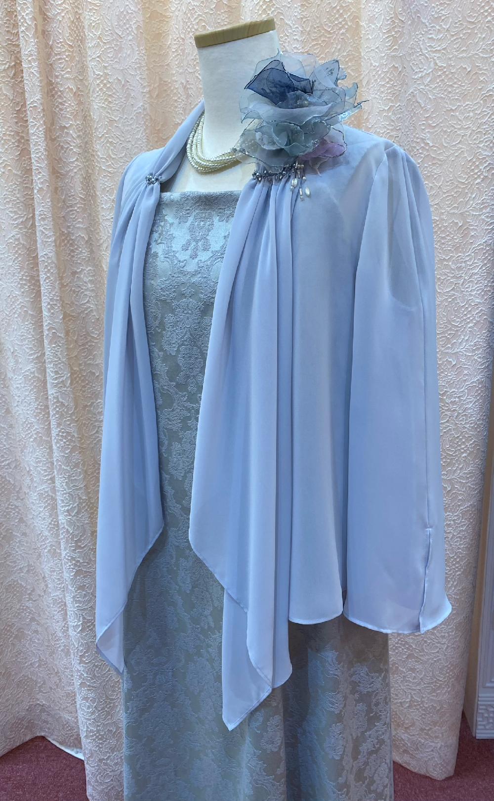 クレアローズ オリジナルドレス【ダマスクレディーブルードレス＋ニムバスボレロ】重厚感あるダマスク柄のドレスと涼しげなボレロのセット