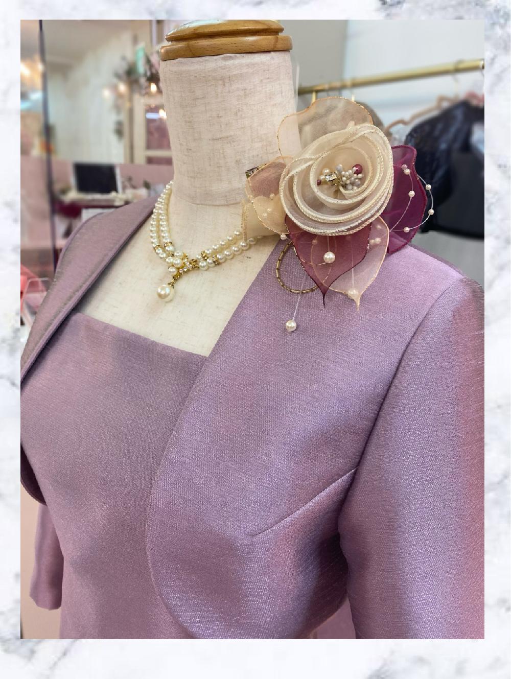 正礼装ライラックの花の色を由来とするライラック色のドレス【ラティーナライラックドレス＋ボレロ】オリジナル正礼装のカラードレス