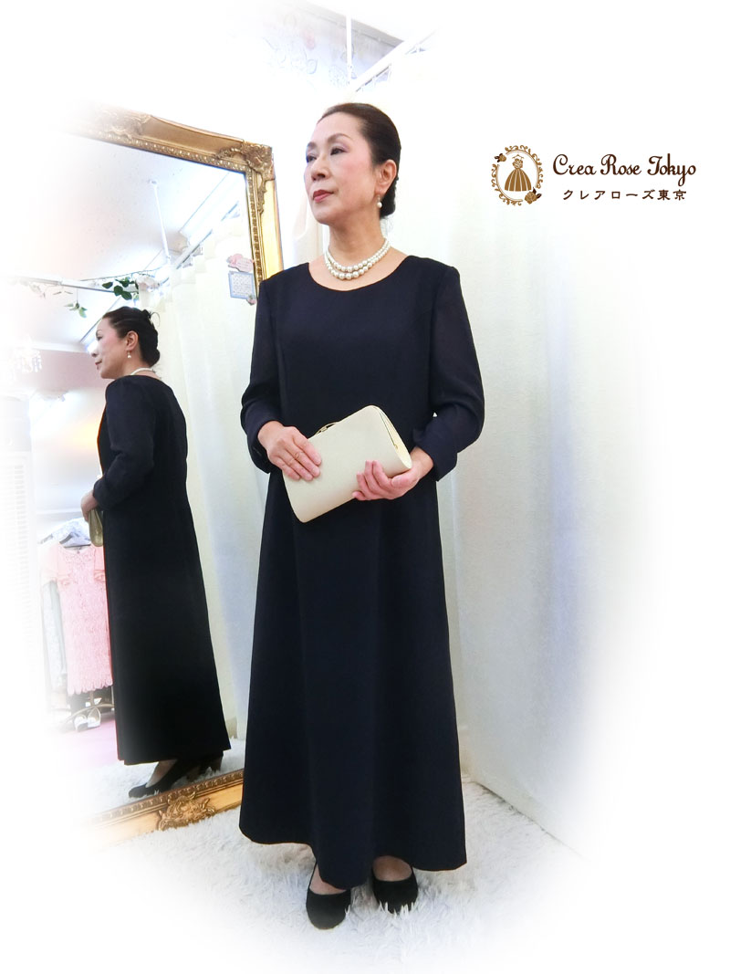 [ビヴァルディ]袖あり上品な祖母様向けドレス