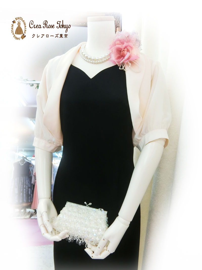 [ジゼルブラック]日本製ご親族様ロングドレス＆母親ドレス