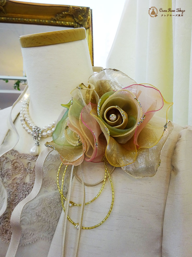 優しい印象のピンク系コーディネート2点セット！【ルシードルレースドレス＋ベージュミアジャケット】日本製の母親、叔母さまドレス