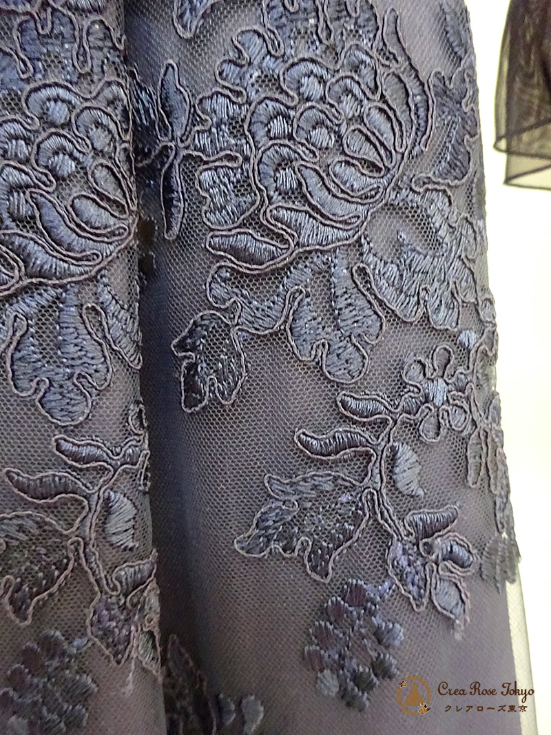 高級フランスレースのロングドレス【エモリアフランスドレス＋ベリカボレロジャケット】30～60代ミセスの結婚式やパーティーに