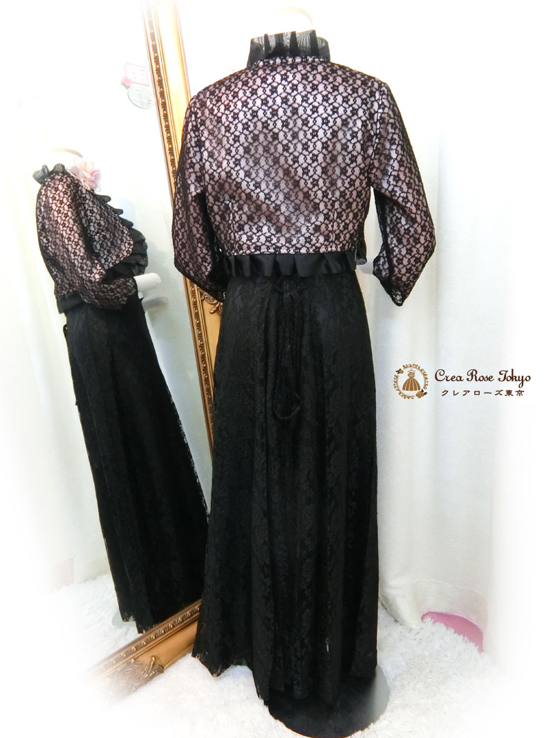 新婦の母親様におすすめコーディネート2点セット！S～Mの母親様向け[パティオグレイス＋ステンシアララボレロジャケット]