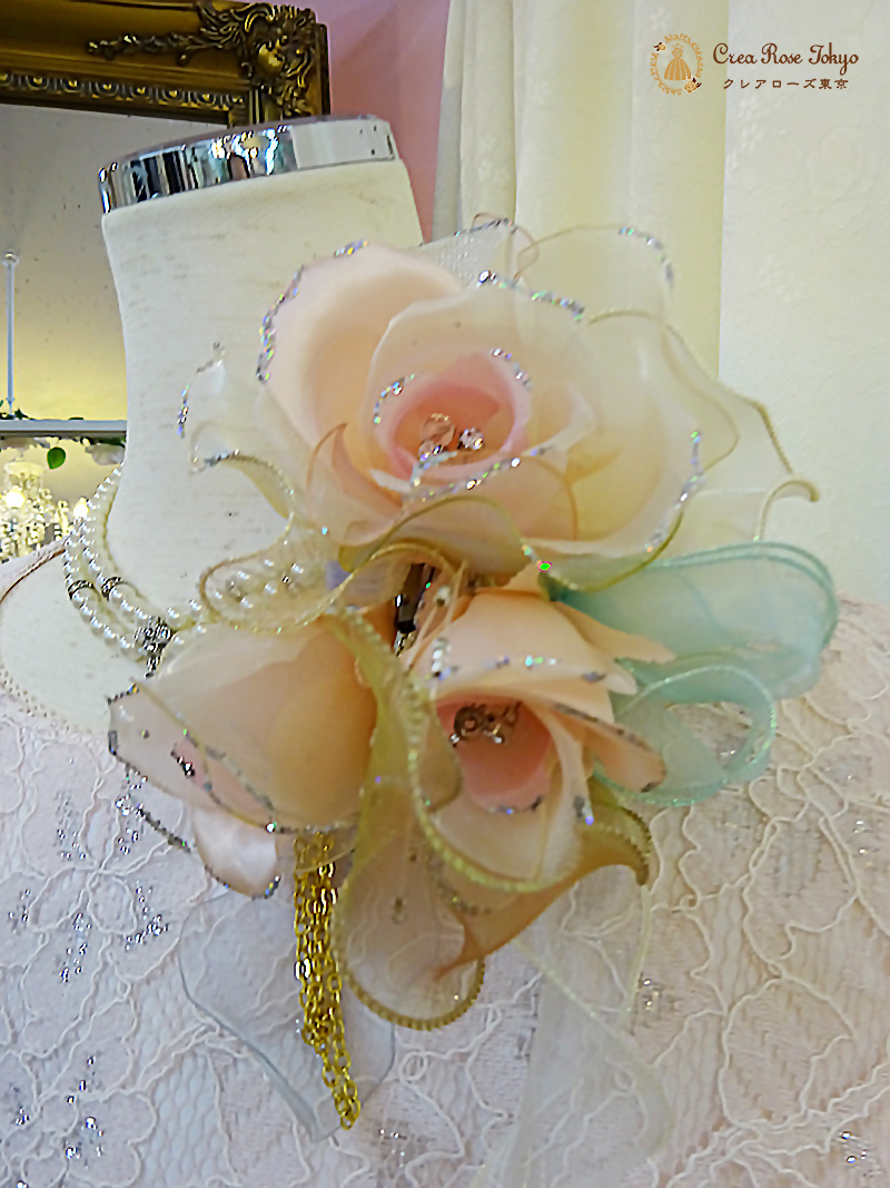 優しいピンクカラーブラウス【サファリナレースブラウス】ご親族様に