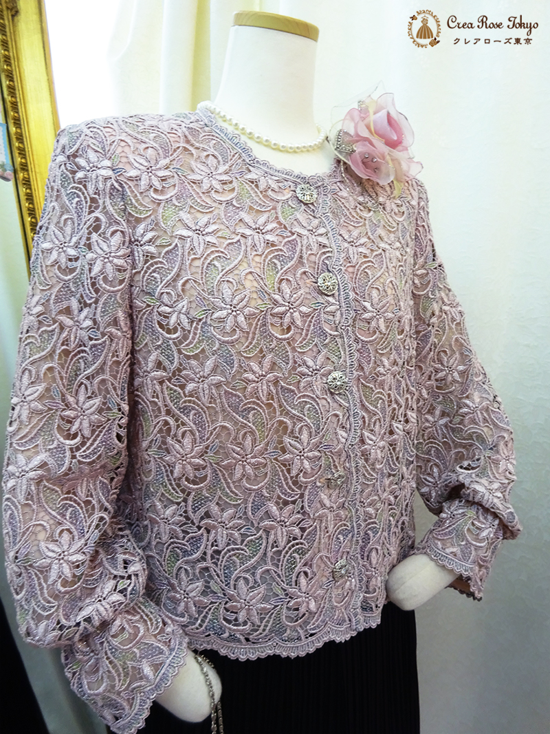 人気！13号（LL）サイズ！コーディネート2点セット【フランソワピンクジャケット＋フォーマルアシメスカート】叔母様・祖母様に