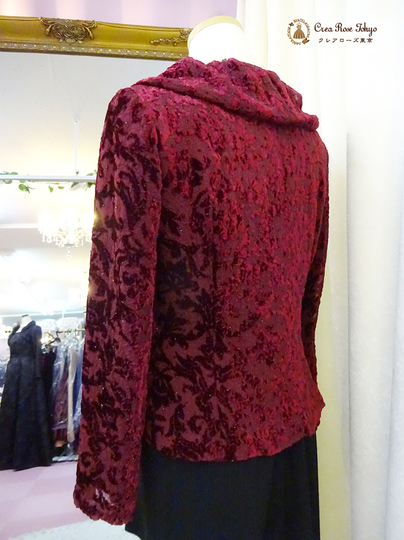 コーディネート2点セット!【フォーマルスカート+ガーネットメリージャケット】お母様、ご親族様に