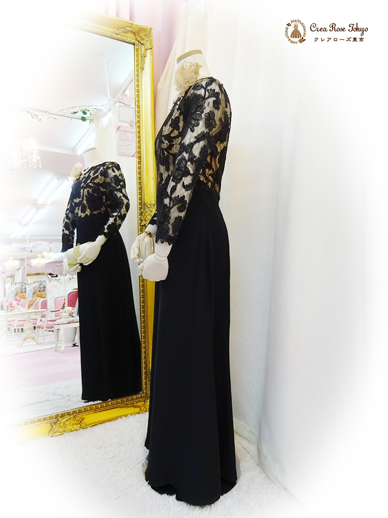 【グランシェイラドレス】袖付き大人気ドレス！刺繍が上品なマザーズドレス