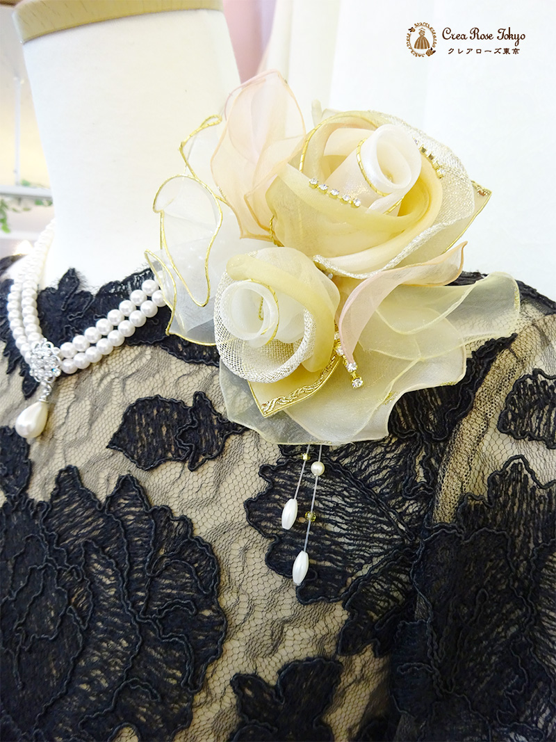 【グランシェイラドレス】袖付き大人気ドレス！刺繍が上品なマザーズドレス