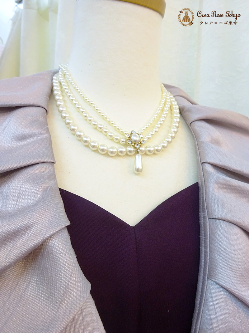 9号の方、高貴な紫の濃淡でエレガントな品格【チェルシーアダージョドレス＋シリックラベンダージャケット】結婚式のお母さまに