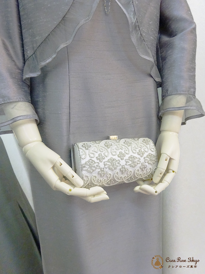 叙勲や授賞式に、優美な女性らしさのミセスフォーマル【グレーティアーナドレス＋セントモーリアジャケット】ミドル世代のジャケット着用ドレスアップに