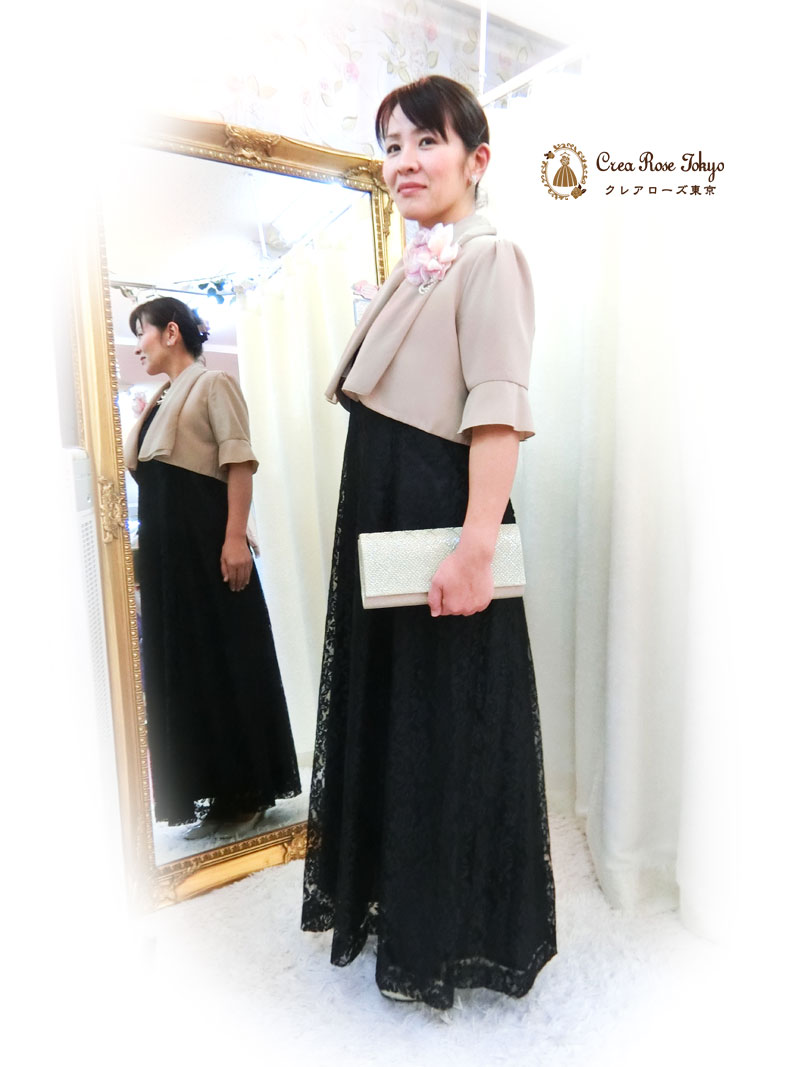 人気コーディネート2点セット！[パティオグレイス＋セシルボレロ]母親ドレス、叔母様祖母様