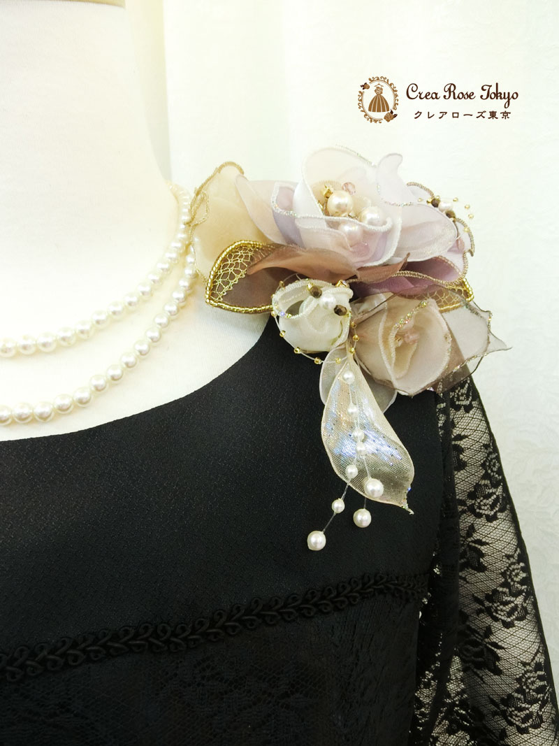 [ソマリナレース]クレアローズ東京オリジナル、身長が低めの方におすすめ母親ロングドレス、叔母様祖母様にも