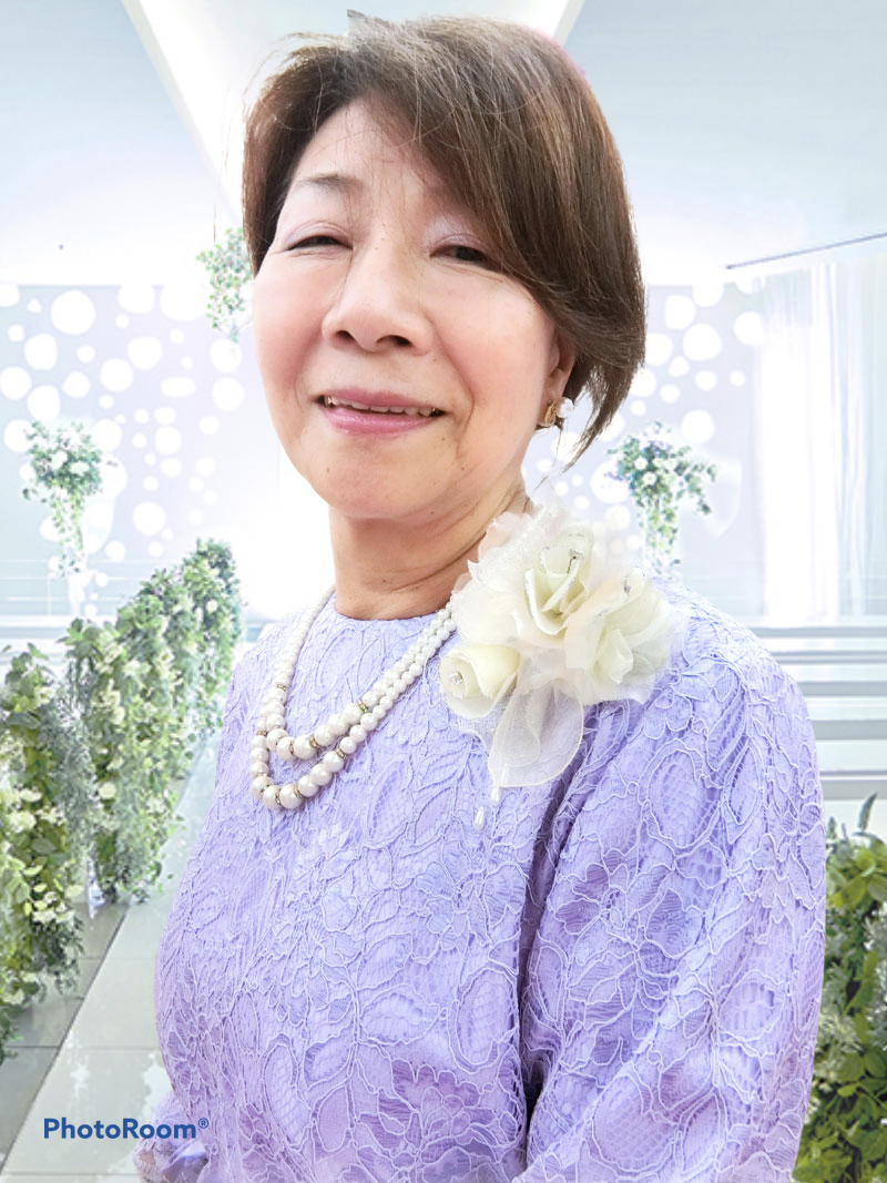 [セリアラベンダー]祖母様向け総レースの上品オリジナルドレス