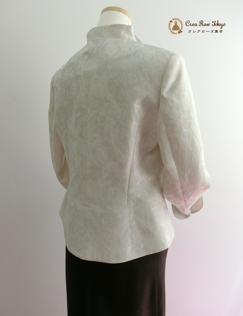 【グレースジャケット】上品な総柄ミセスジャケット