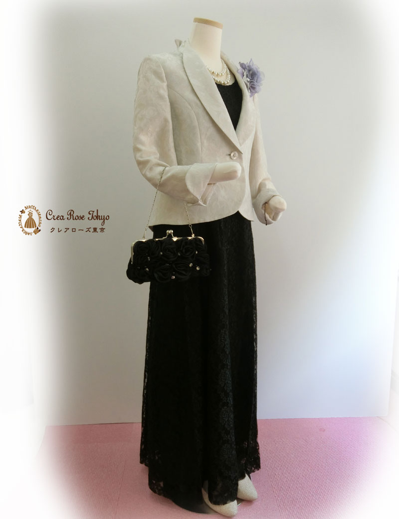 【グレースジャケット】上品な総柄ミセスジャケット