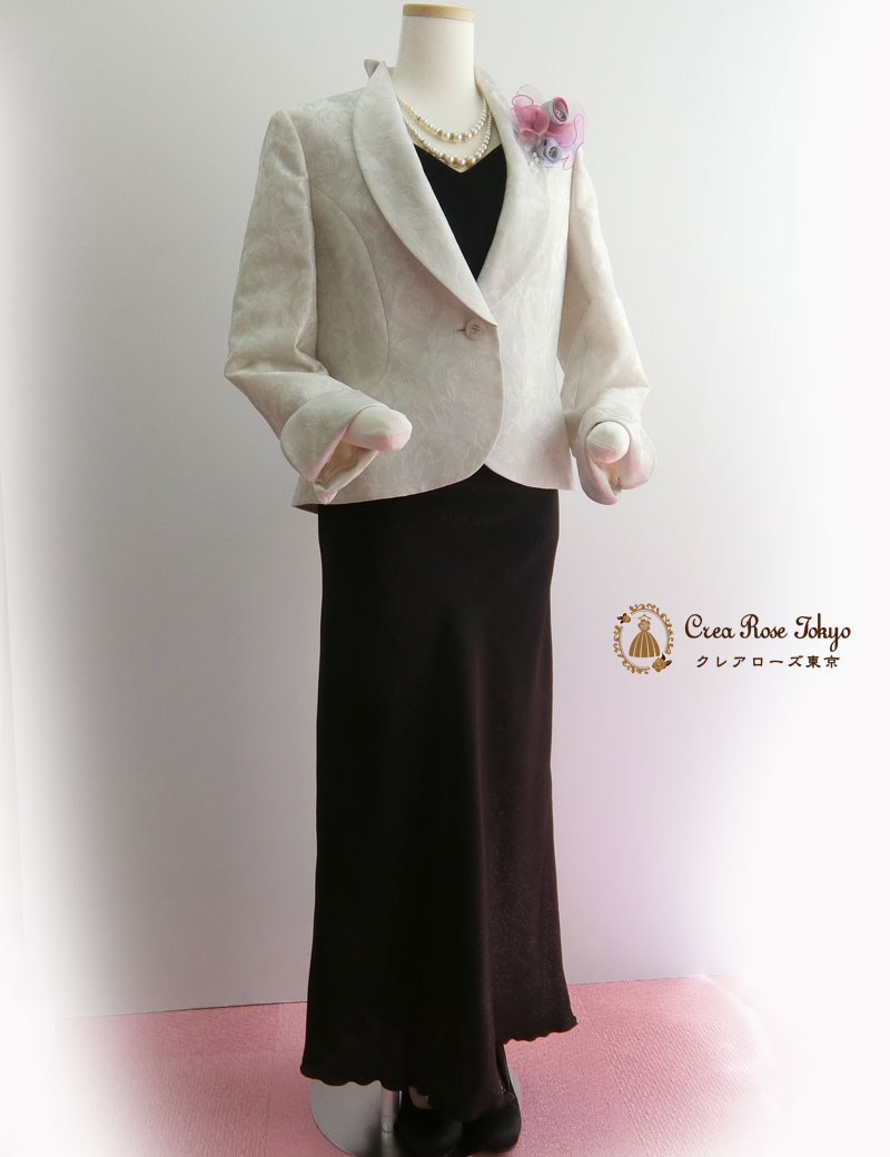 【グレースジャケット】上品な総柄ミセスジャケット