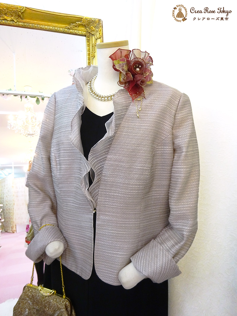 エレガントな正装感にこだわりたい方へ【クラリネットレディドレス＋エクリプスジャケット】結婚式やパーティーのお母様・叔母様に