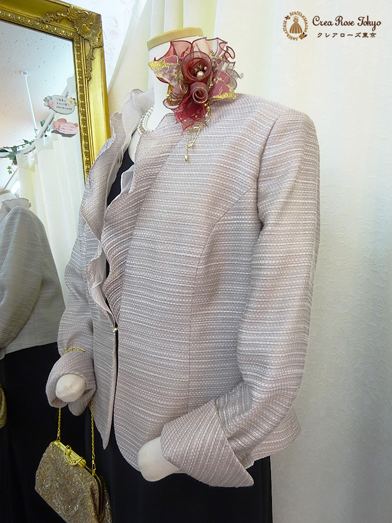 エレガントな正装感にこだわりたい方へ【クラリネットレディドレス＋エクリプスジャケット】結婚式やパーティーのお母様・叔母様に