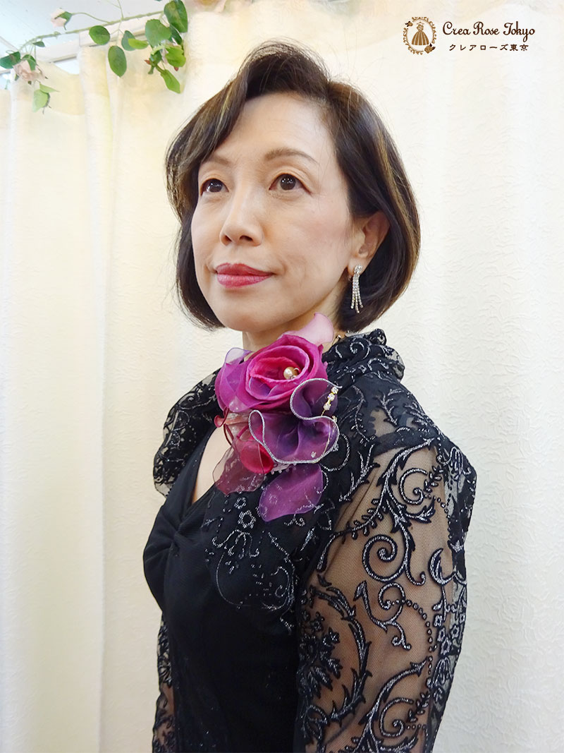 ラメ入り華やかブラックドレスとロングボレロの2点セット【オデット＋ジラーニャボレロ】ミセスのパーティーに