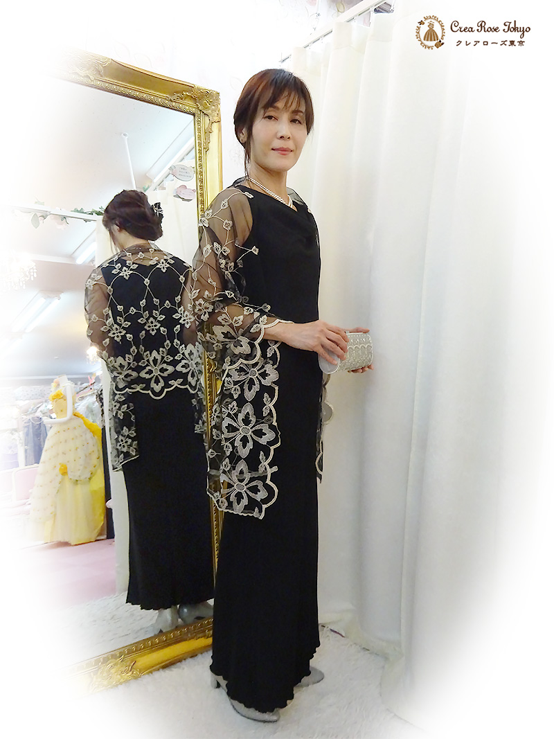 クラシカルな花模様が美しい【ハーバルレースショール】上品なミセスにおすすめ