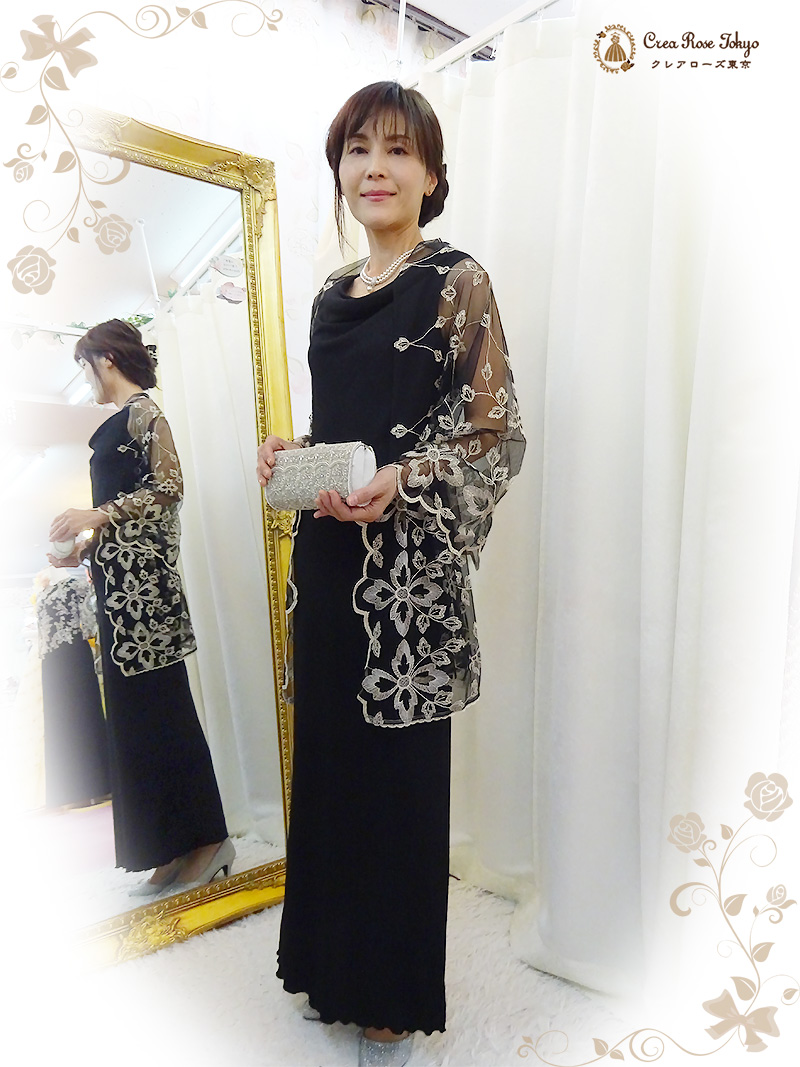 クラシカルな花模様が美しい【ハーバルレースショール】上品なミセスにおすすめ