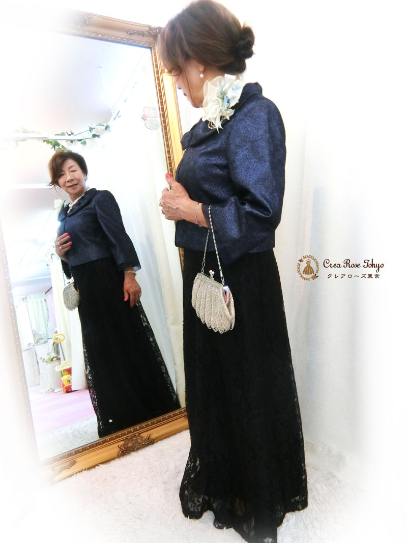 コーディネート2点セット！[パティオグレイス+ブランダジャケット]母親ドレス