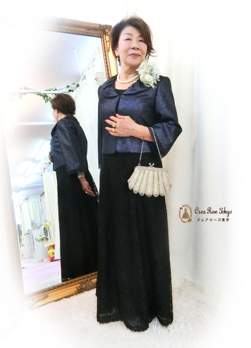 コーディネート2点セット！[パティオグレイス+ブランダジャケット]母親ドレス