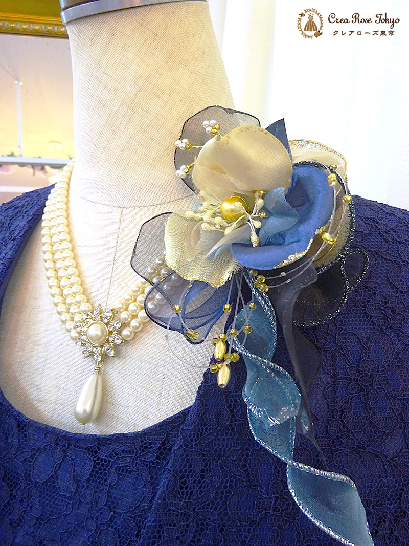 胸元に舞い降りて冴えわたる星の涙【アマンダルリネックレス】ボリューム感を出したいドレスアップに