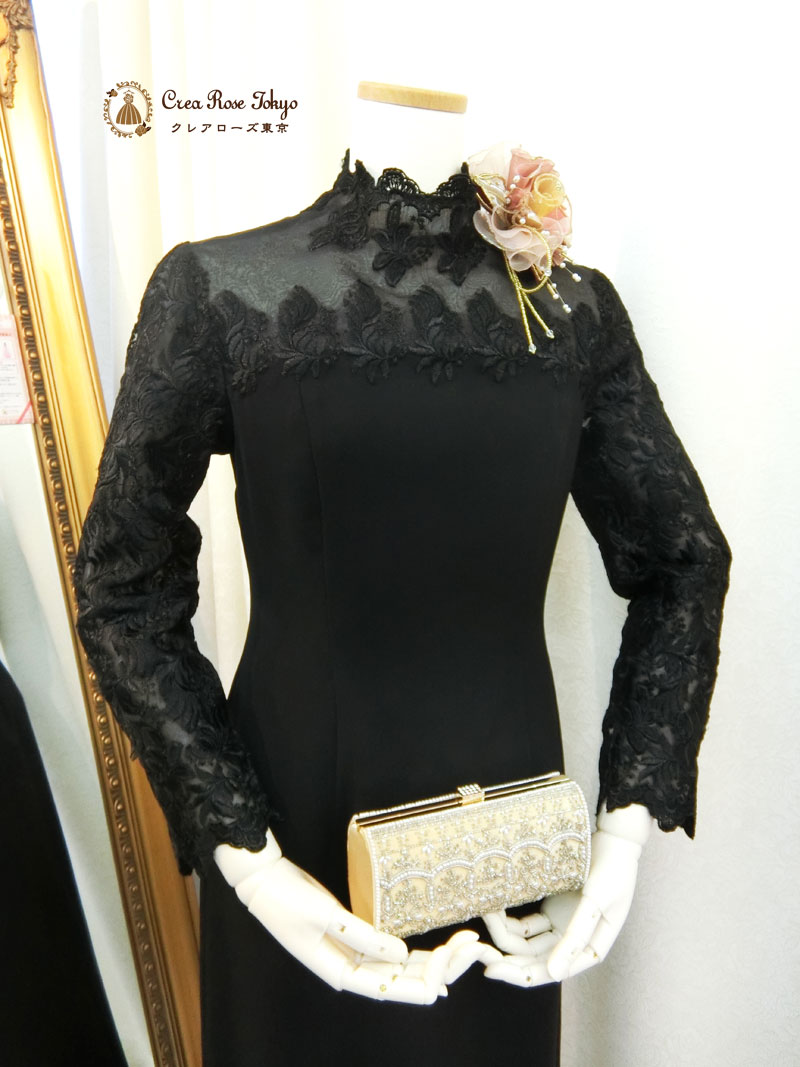 [リディア・グレイス]一枚で着られる正礼装上質マザーズドレス、トップデザイナー自身作ドレス