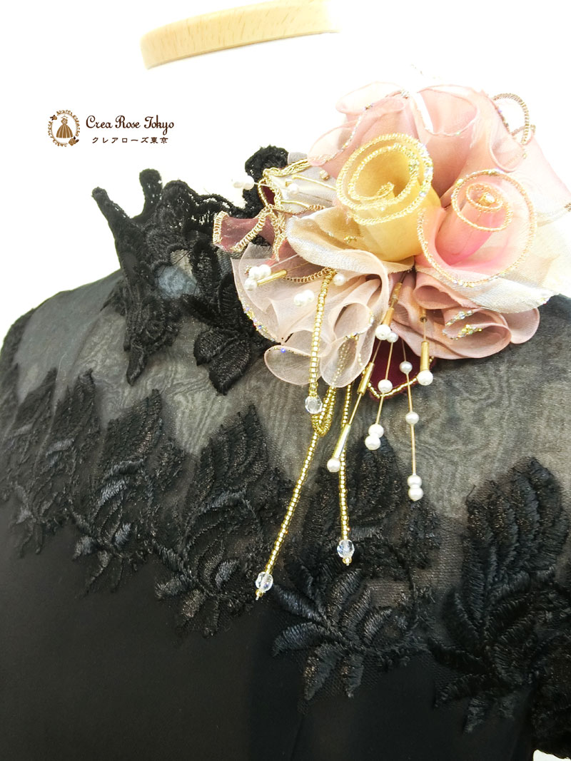 [リディア・グレイス]一枚で着られる正礼装上質マザーズドレス、トップデザイナー自身作ドレス