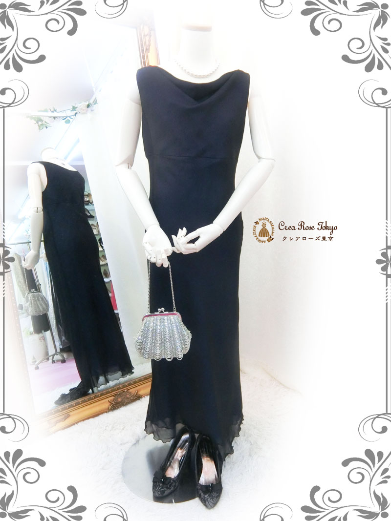 コーディネート2点セット！[イルマリドレス+ケティレースボレロジャケット]ネイビーのミセスドレス　７~９号