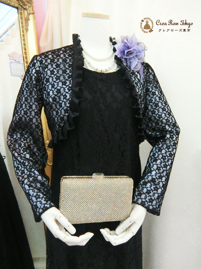 コーディネート2点セット！[パティオグレイス＋ステンシアボレロジャケット]母親ドレス
