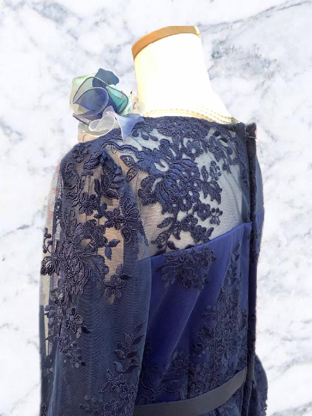 クレアローズ オリジナル正礼装【ヴェロニカデルフィードレス】美を追求し、計算された刺繍とライン