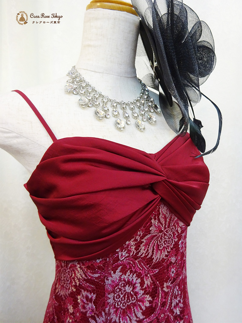赤イブニングドレス