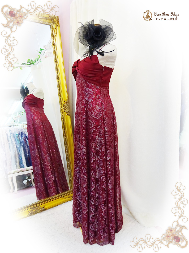 赤イブニングドレス