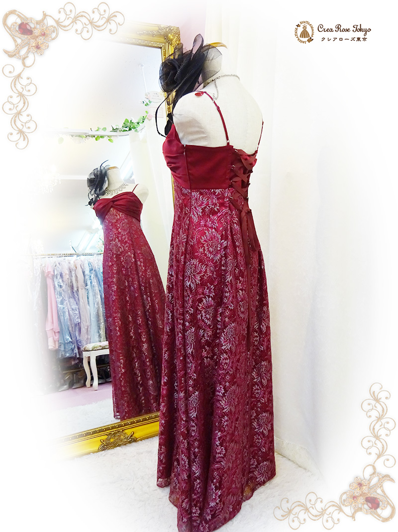 赤イブニングドレス