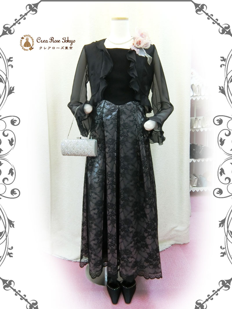 クレアローズ オリジナルドレス【カトリネドレス】上品で可愛らしい印象のブラックドレス