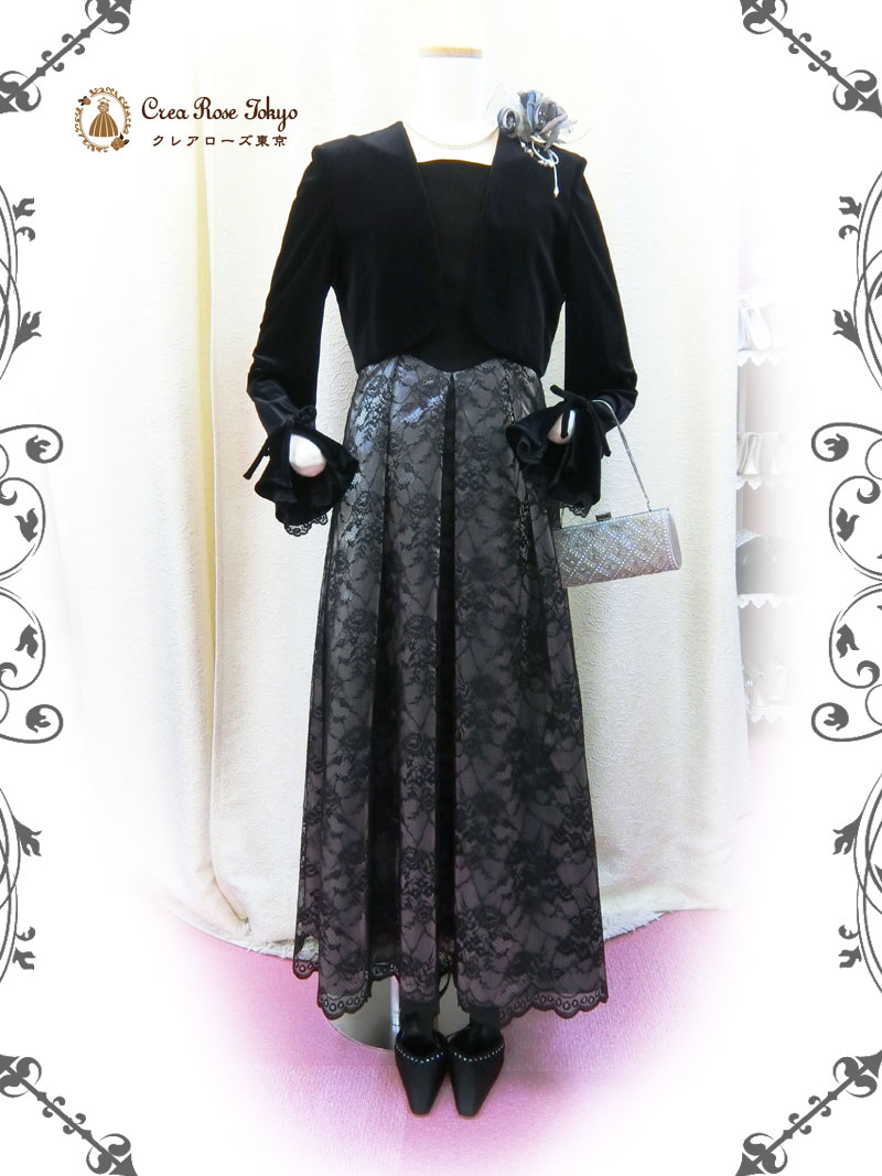 クレアローズ オリジナルドレス【カトリネドレス】上品で可愛らしい印象のブラックドレス