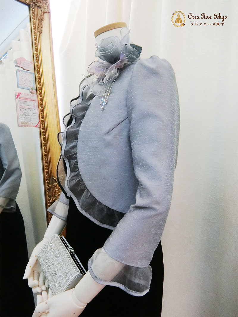 桂由美ドレス準礼装、人気11号 2点セット！【ジゼルブラック＋セントモーリアジャケット】日本製マザーズドレス