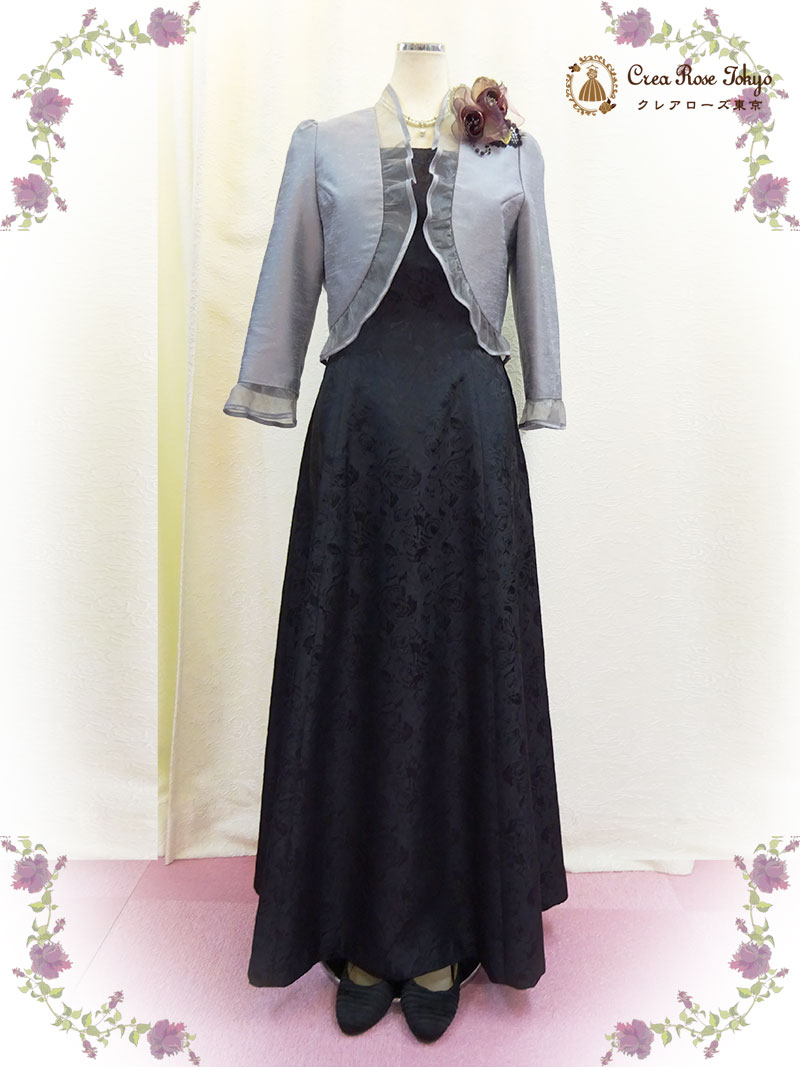 背の低いお母さまに！人気のフリルボレロ2点セット【リラルディローザドレス＋セントミアジャケット】